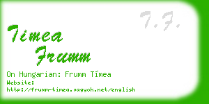 timea frumm business card